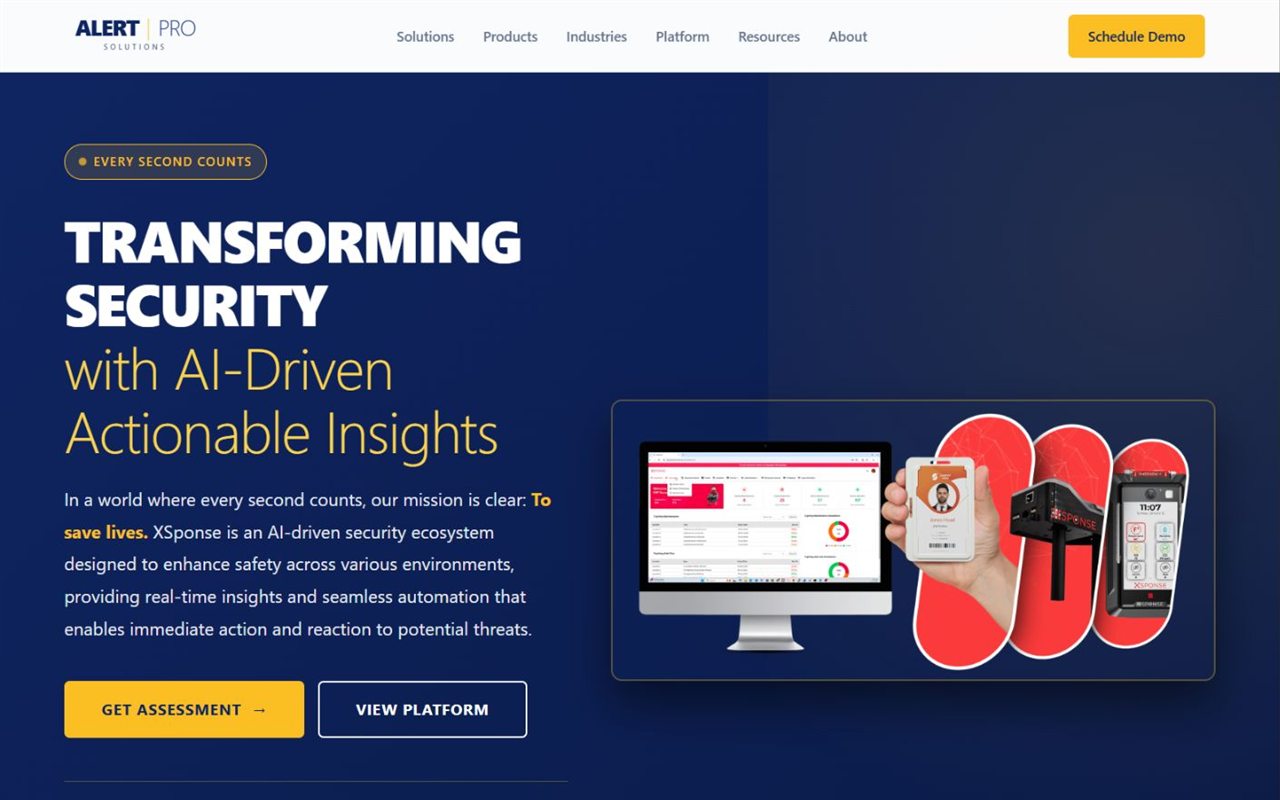 Alert Pro Solutions responsive home page